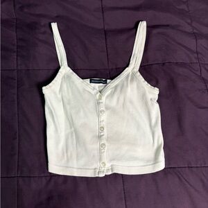 Brandy Melville cropped baby tank, white, one size (probably like a S/M)